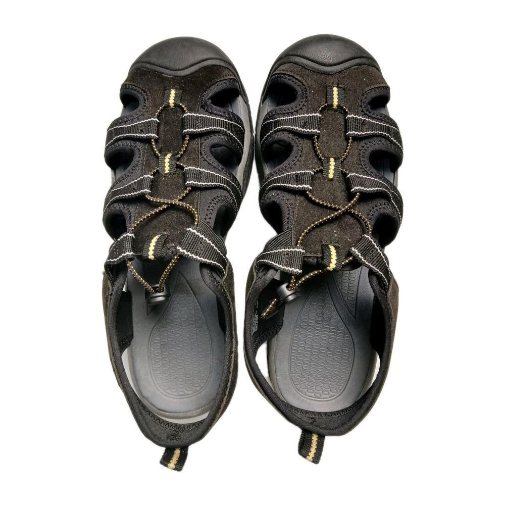 AIRWALK  Men's SIZE 9.5 Black & Yellow Hiking, Walking, Summer Sandels #1522‎
